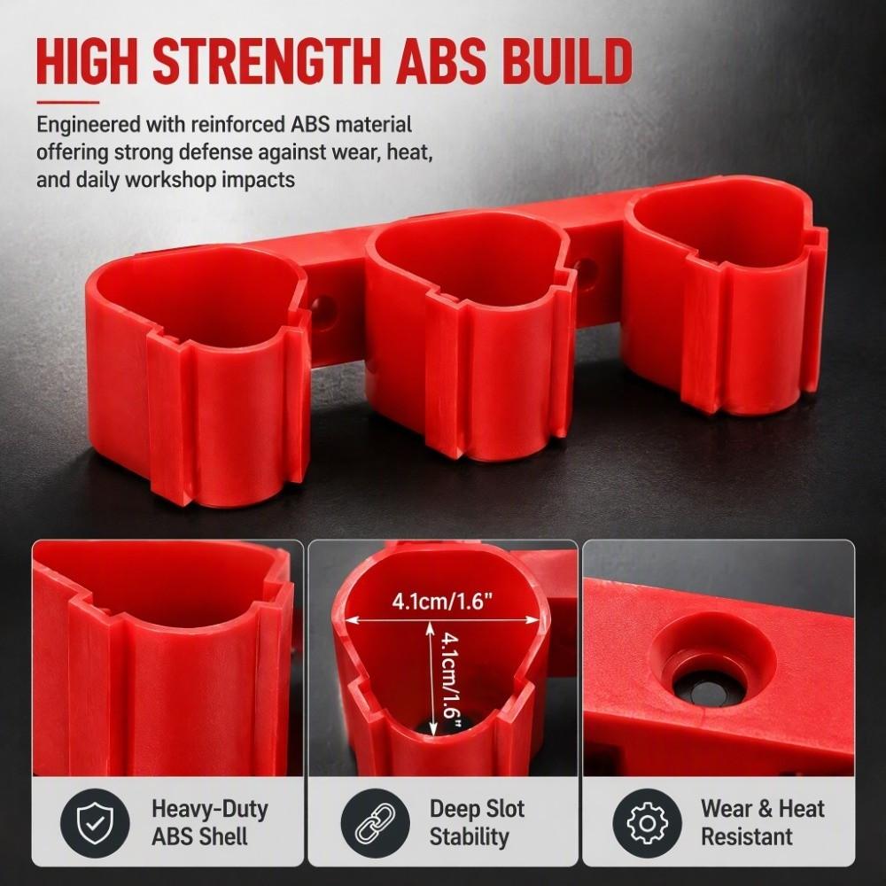 2pcs 12V Compatible Battery Tool Storage Holder Wall Mountable Tool Storage Rack For Milwaukee M12