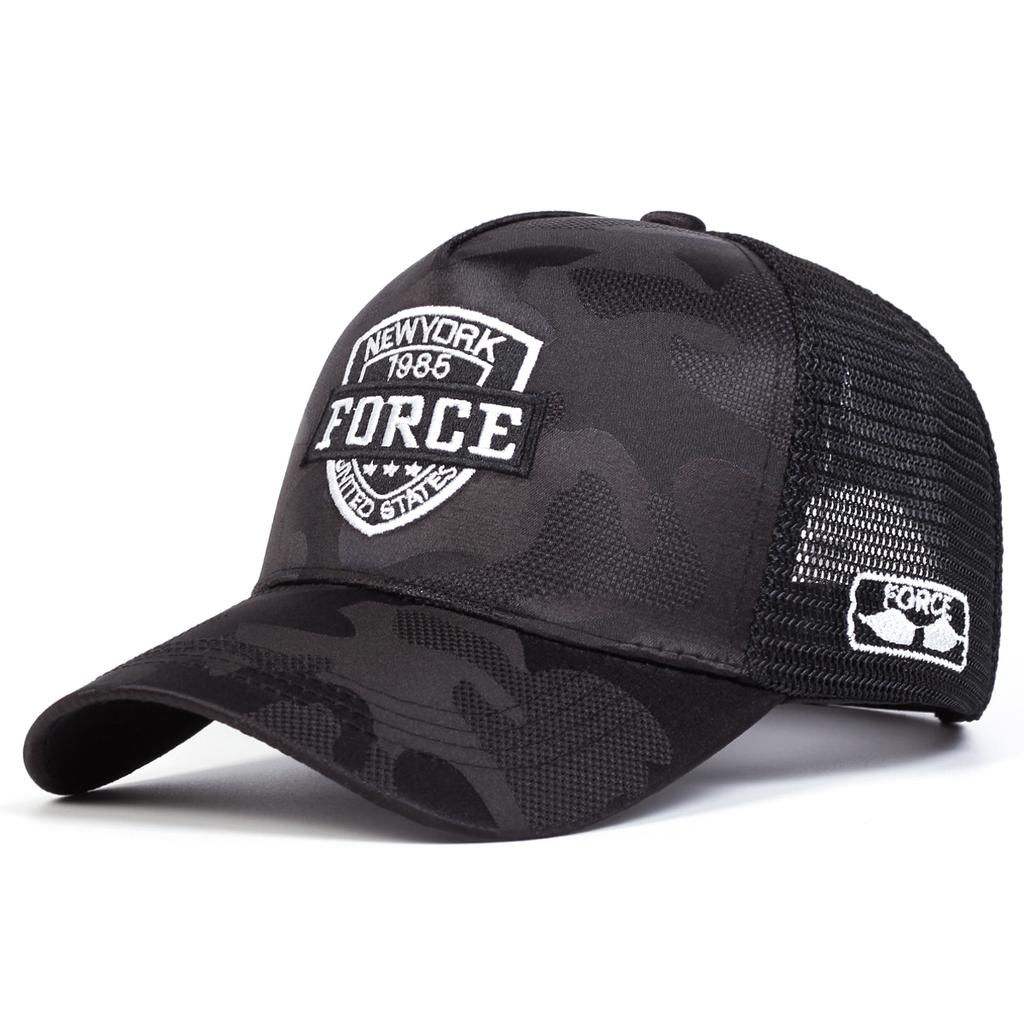 Unisex Force Embroidery Camouflage Baseball Caps Spring Autumn Outdoor Adjustable Casual Hats Sunscreen Hat