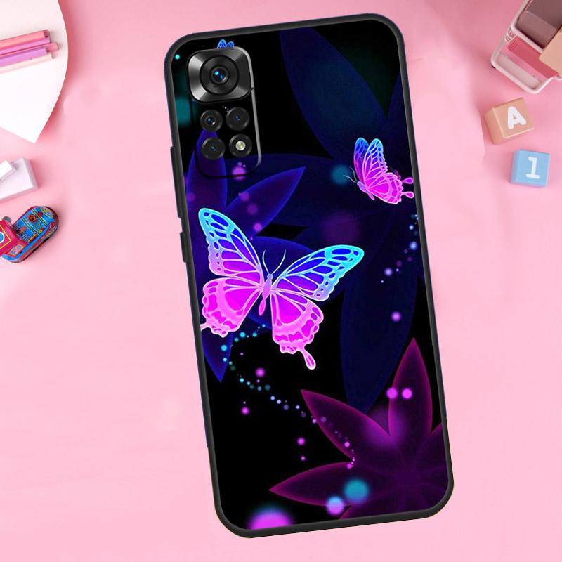 Black Beautiful Butterfly For Xiaomi Redmi Note 14 10 11 12 13 15 Pro Plus Phone Case For Redmi 15 15C 14C 12C 10C 13C