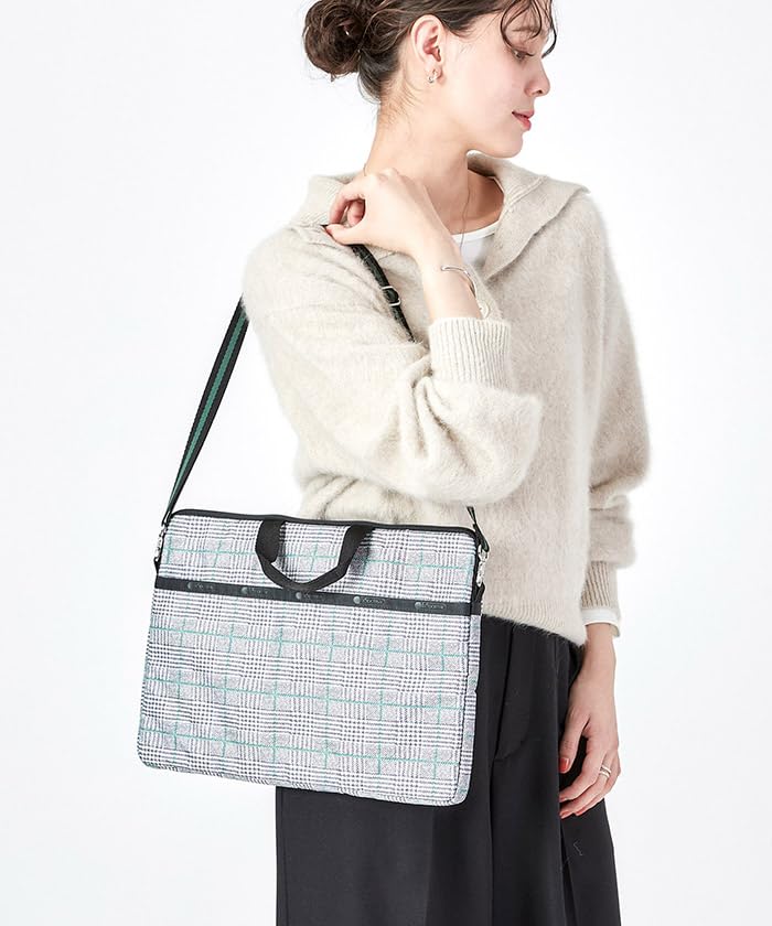 Официальный чехол для ПК через плечо TH LAPTOP CASE Check [LeSportsac] 15/1562 женский серый/зеленый