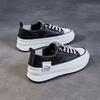 Leather women's 2026 new spring and autumn heightening thick-soled muffin-soled biscuit shoes sports and leisure board shoes