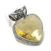 Citrine Gemstone Handmade 925 Sterling Silver Jewelry Pendant 1.69" D4O70