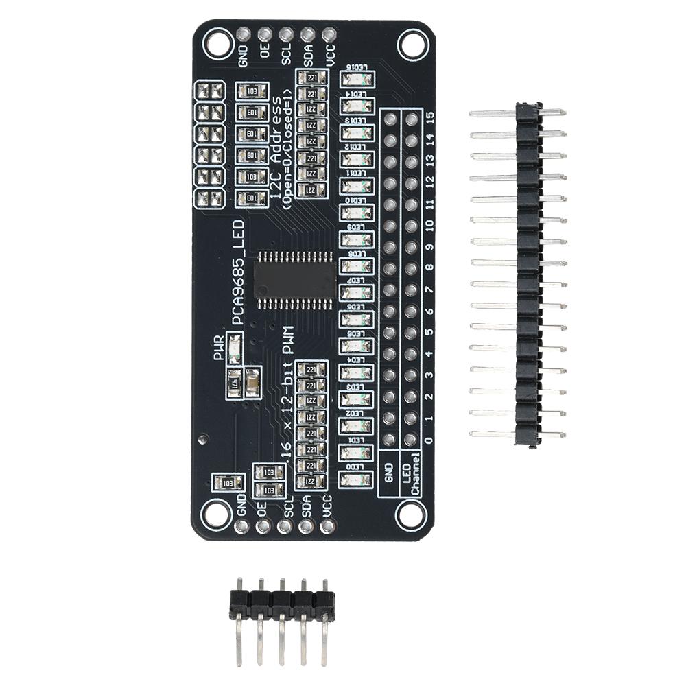 PCA9685 Module 16 Channel LED Driver Board Module I2C Bus Pwm Controller Module 2.3V to 5.5V LED Driver Board