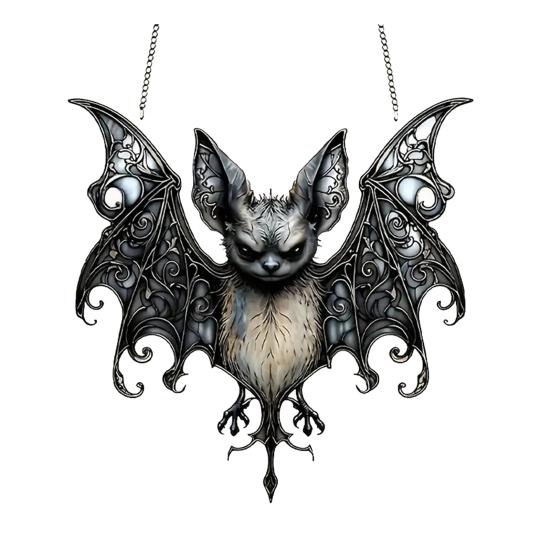 Halloween Witch Hat Hanging Decoration Stained Glass 2D Flat Acrylic