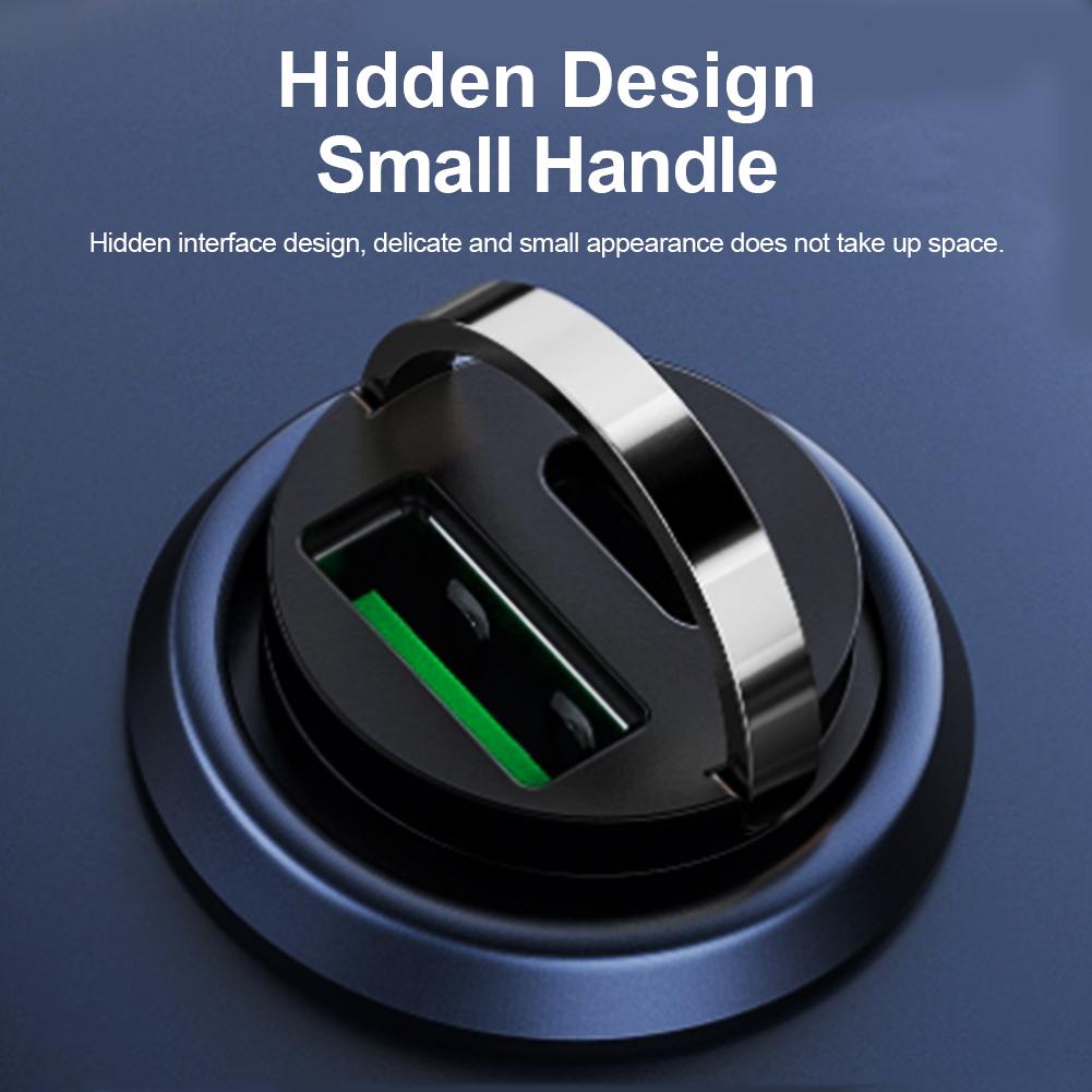 200W Mini Car Dual Port USB Charger Lighter Fast Charging Lighter Socket 100w PD Usb Type C Dual Ports Invisible Metal Charger