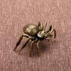 Solid Copper Spider Figurines Miniature Creative Desktop Toy Ornament Decoration Crafts Accessories Vintage Brass Animal Tea Pet