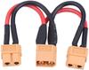 XT60 Adapter Cable 14AWG | 1 Female To 2 Male Splitter for RC Batteries | Compatible with WLtoys 144001 | Yellow Red Black | Plastic