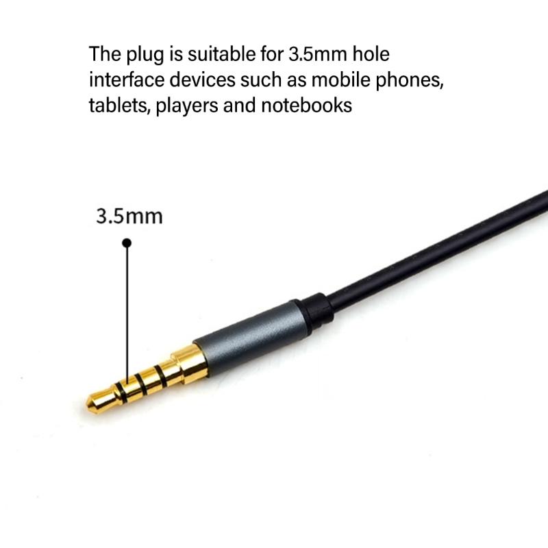 Replacement 3.5mm Stereo TRRS Male Plug Connection Cable Open End Bare Wire Line for Headset Headphone Repair