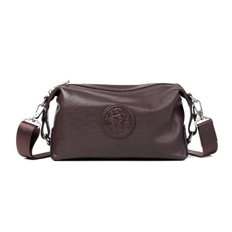 Модная мужская вертикальная сумка-мессенджер из натуральной кожи — вместительная, многофункциональная сумка через плечо с первым слоем из коровьей кожи.