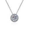 New 1 Carat Real Moissanite Pendant Necklace For Women Pt950 100% S925 Sterling Silver Round Diamond Neck Chain Fine Jewelry