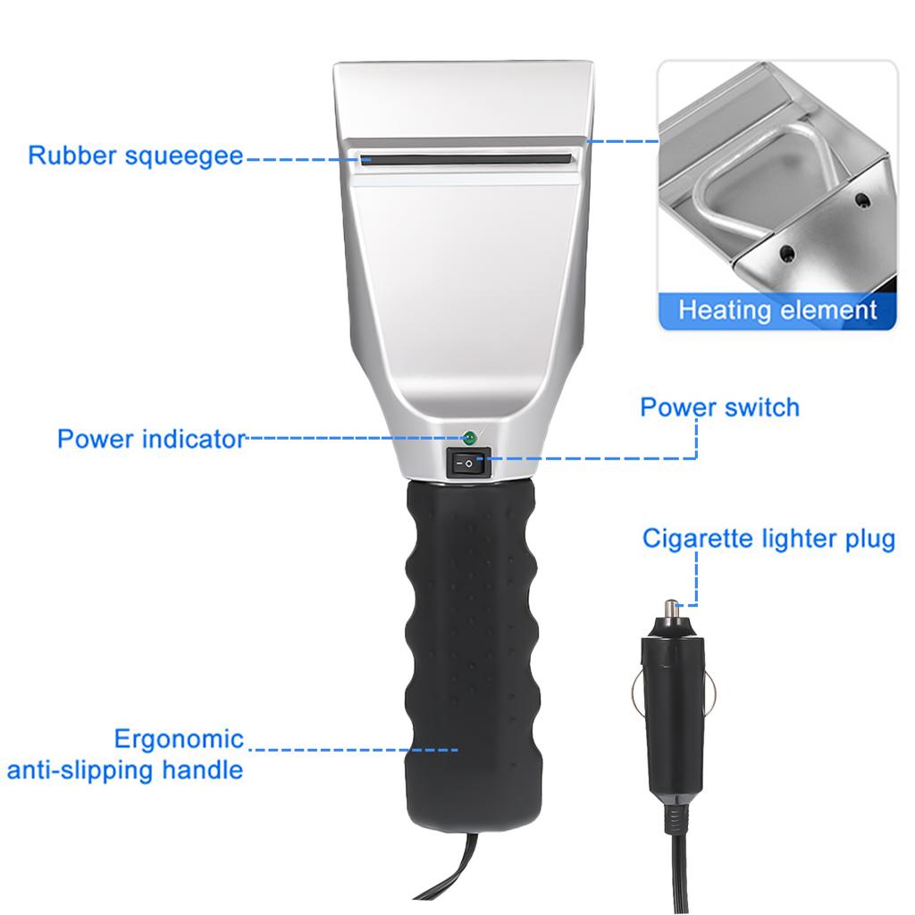 12V Electric Heated Car Ice Scraper Automobiles Winter Car Accessories Snow Removal Shovel Windshield Glass Defrost Clean Tools