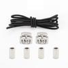 1 Pair Round Elastic Shoe Laces No Tie Shoelaces Tieless Metal Spring Buckle Shoelace for Kids Adults Elderly One Size Fit All