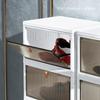 Transparent Shoe Box Folding Shoe Box Storage Box Installation Free Artifact Shoe Rack Dust Proof Dormitory Assembly Plastic Simple Shoe Cabinet