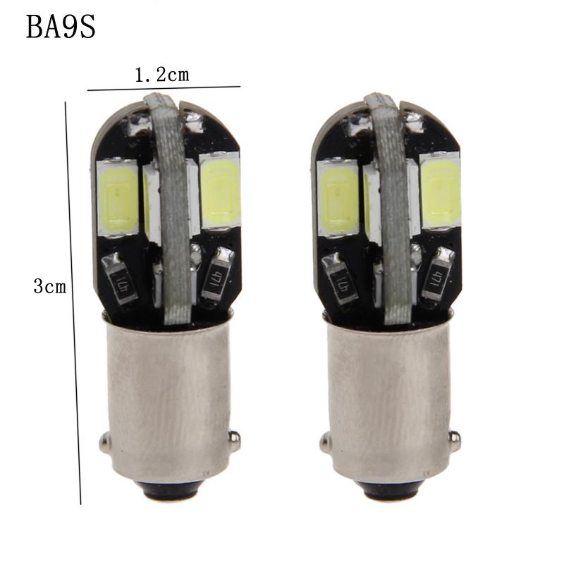 2x светодиодных фонаря подсветки номерного знака автомобиля, боковой задний фонарь DC12V BA9S H6W 5630 8 светодиодов