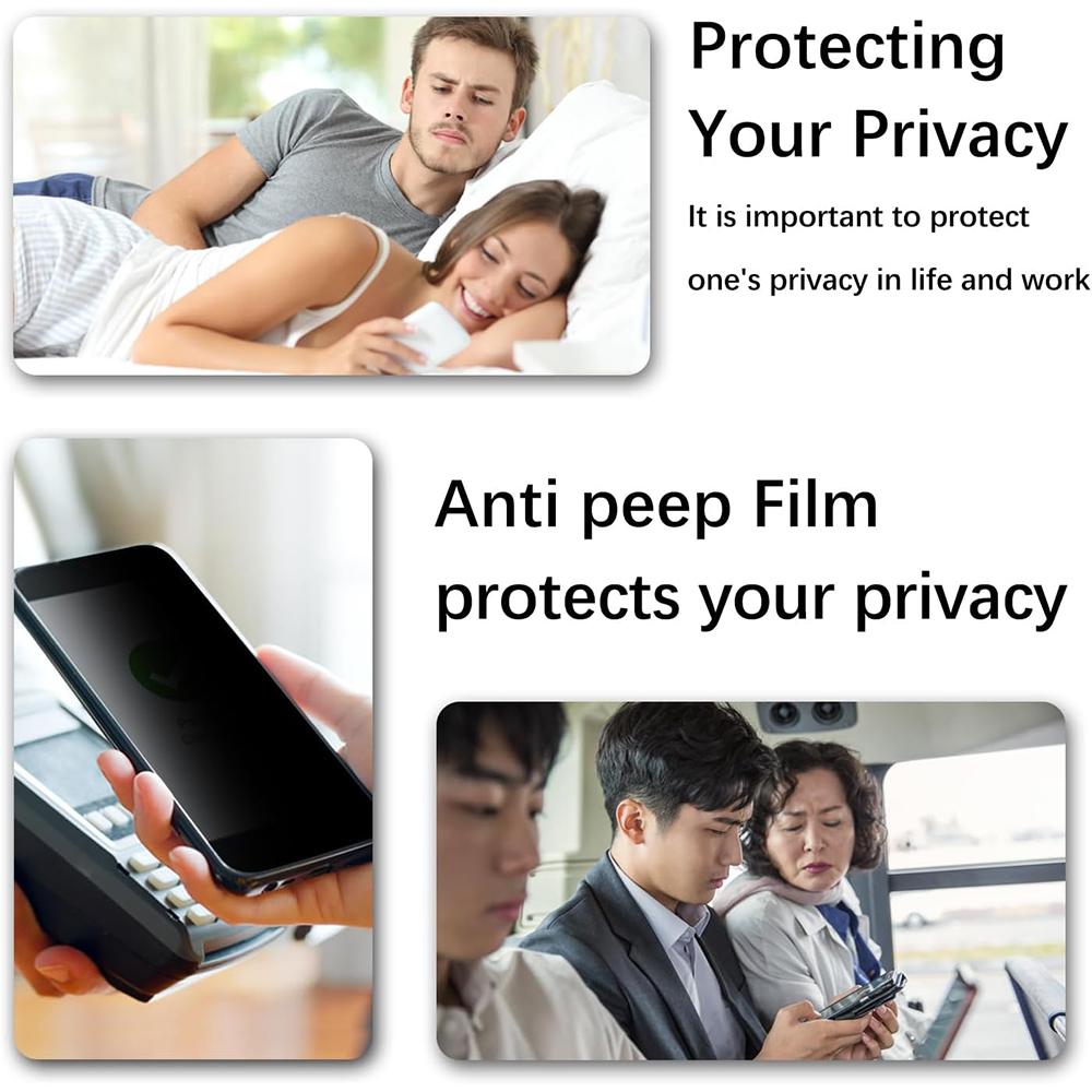 Защитное стекло с защитой от подглядывания для For Iphone 17E 16E 17 Air 16 Pro Max 1 Plus 14 13 Mini 12 11 X XS XR 8 7 Анти-шпионское закаленное стекло Пленка