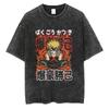 Hot Anime My Hero Academia Midoriya Izuku Deku Graphic Tee Men Manga Washed Cotton Tshirts Casual Tshirt Harajuku Male T Shirt