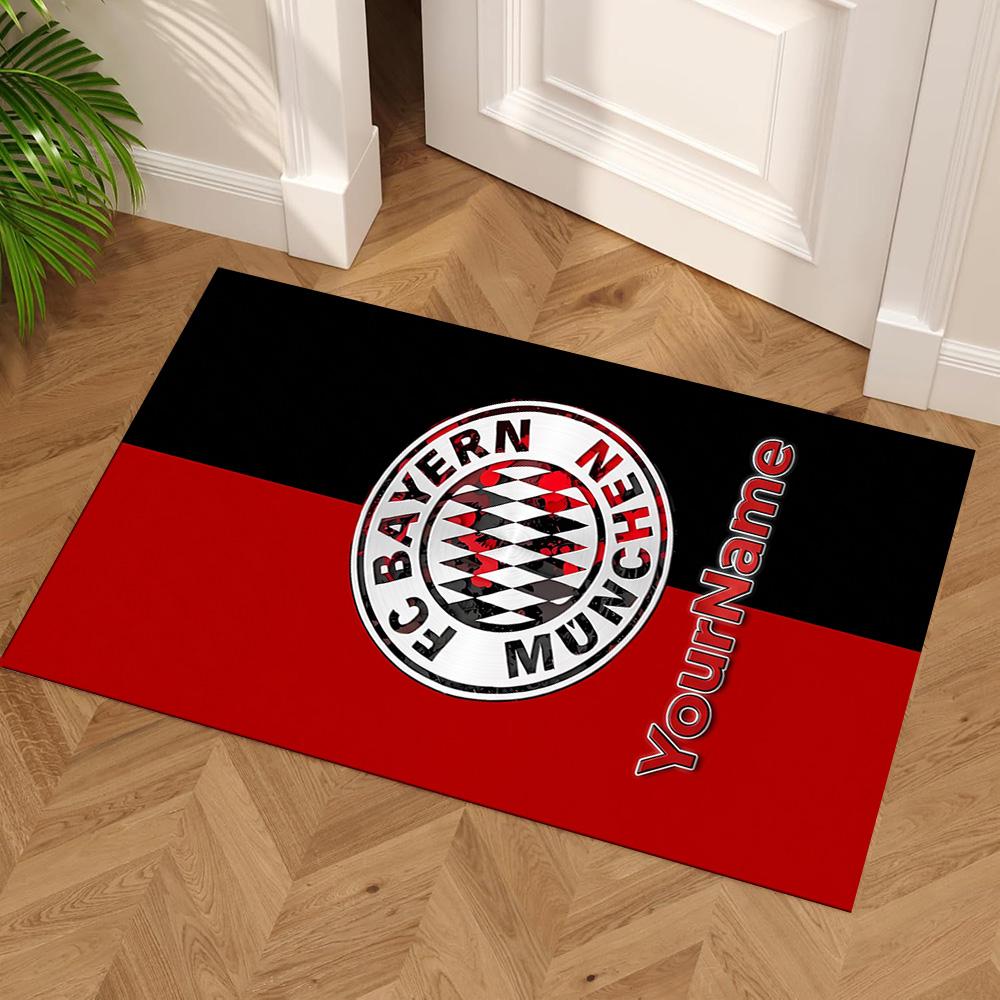 Bayern Munich Customized Name Floor Rug Office Rug Design for Bedrooms Hallway Living Rooms Study room Anti-slip Rug Decorate Offices