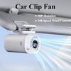 Portable Car Clip Fan 360° Rotatable 100 Speed Wind 12V USB Rechargeable Electric Fan Low Noise Mini Fan Clamp Anywhere