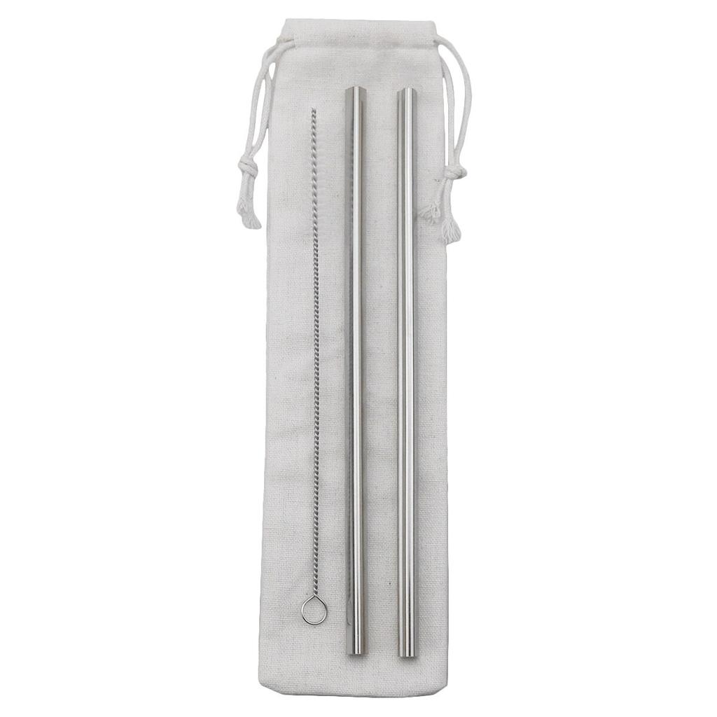 Metal Straw Reusable Drinking Straw Set 304 Stainless Steel Straw Straight Straw With Cleaner Brush Party Bar Accessories