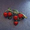 1Pcs Strawberry Brooch Electroplate Fashion Brooch Pin Fruit Brooch Accessories Jewelry KTY