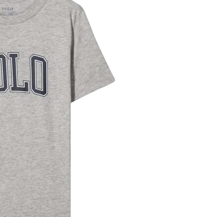 Polo Ralph Lauren Logo Letter Print Crew Neck Short Sleeve T Shirt Men Tops Gray 710858957-003