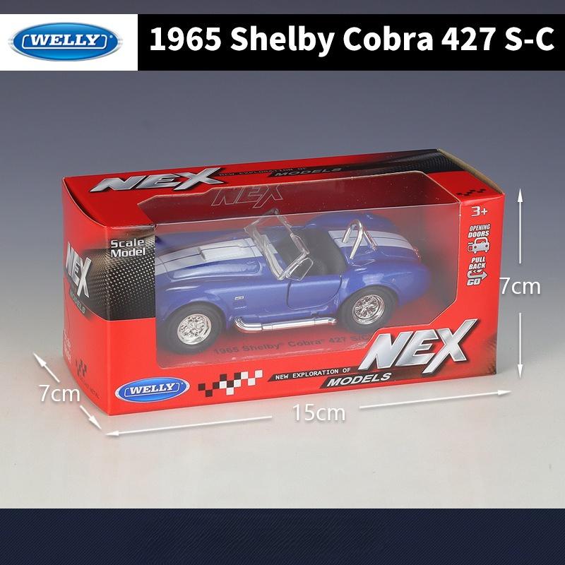 Масштаб 1/36 1965 Shelby Cobra 427 S-C Симуляция Модель автомобиля из сплава Машинка-инерционка Игрушка Детский Подарок Мальчику Миниатюрная Машинка