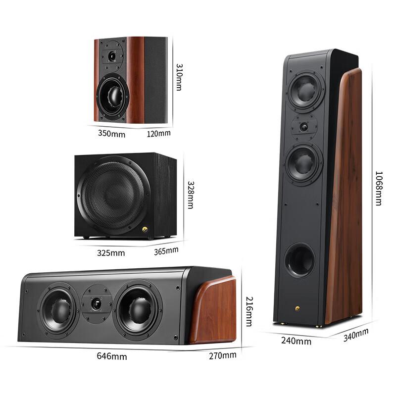 HiVi D3.2HT+Sub10G 5.2 Channel Home Theater Speaker System (CN version)