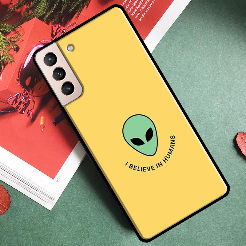Мультяшный чехол для телефона с инопланетянином для Samsung Galaxy S24 S25 Ultra S9 S10 S20 FE S21 S22 S23 Ultra Plus Задняя крышка