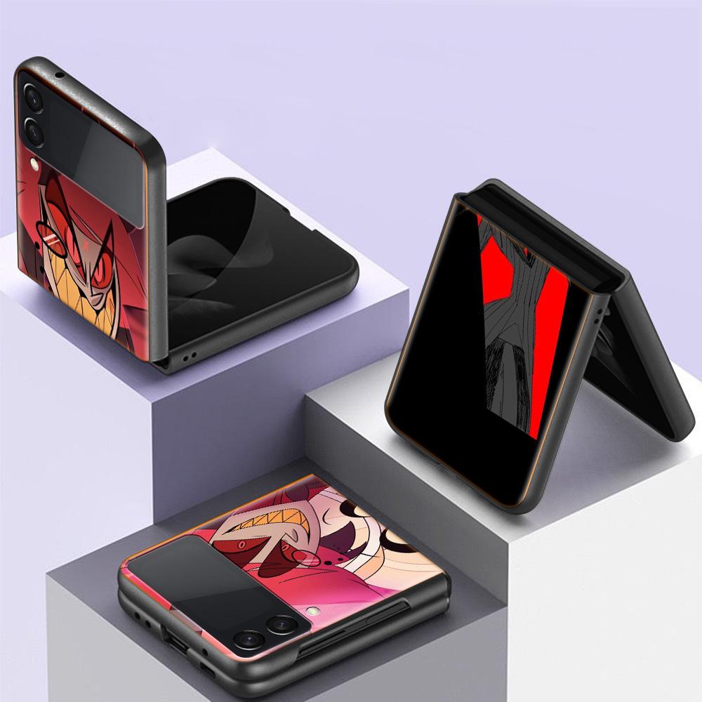 Чехол для телефона Hazbin Hotels для Samsung Z Flip 6 7 5G Z Flip 5 Galaxy Z Flip 3 4 5G ZFlip Ударопрочный Жесткий Чехол TPU PC Coque Capa S