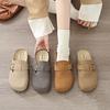 Fashion Fashion Classic Women's Faux Suede Mules Slippers Summer New Slip On Clogs Cork Sandals Outdoor Wrap Toe Flat Leisure Slides