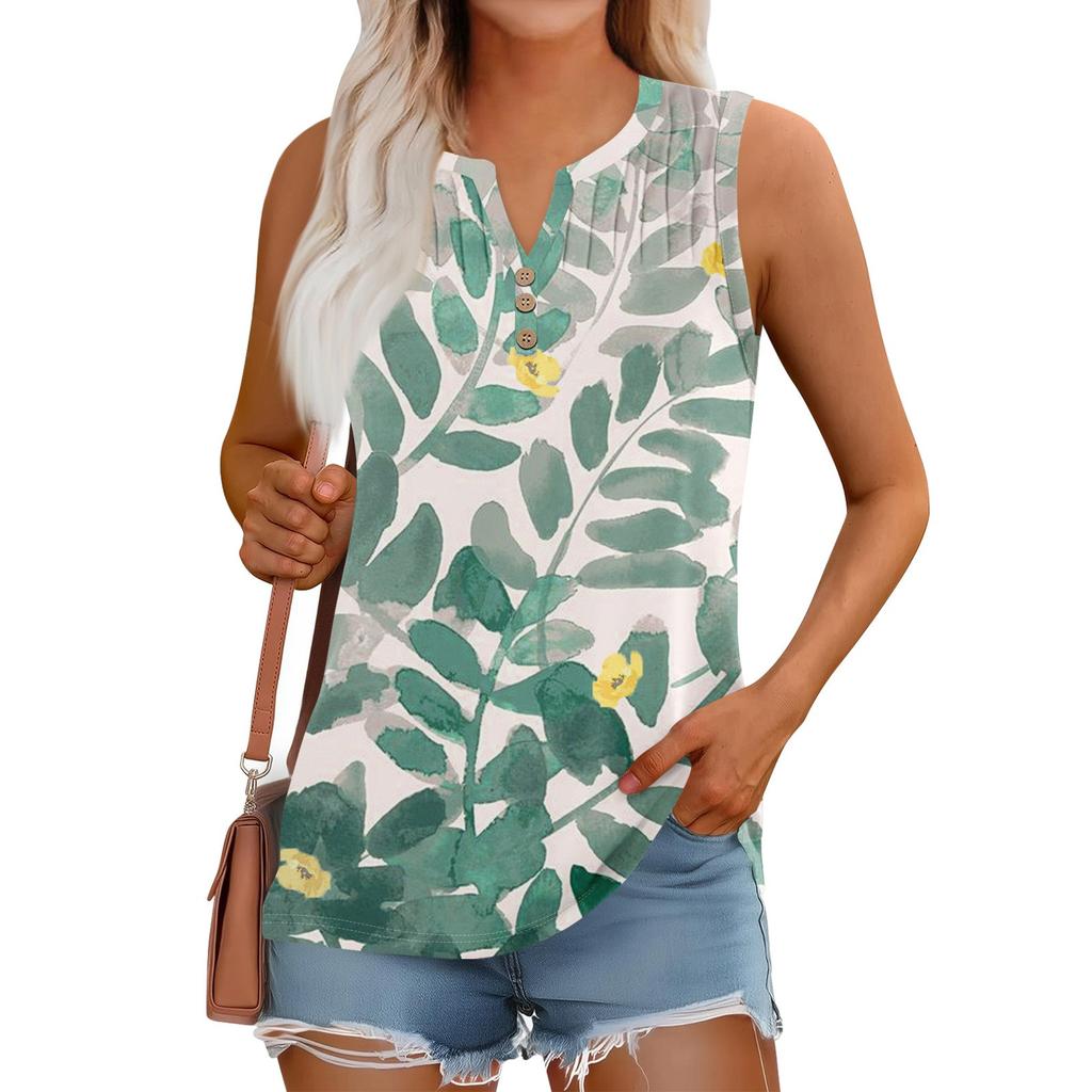 Women's Girl Tank Top Floral Prints Casual Top Tank Tops For Women Loose Fit Sleeveless Tops Flowy