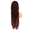 European and American fashion front lace 13 * 4 lace wig, African hot-selling burgundy small curl tube long curly hair