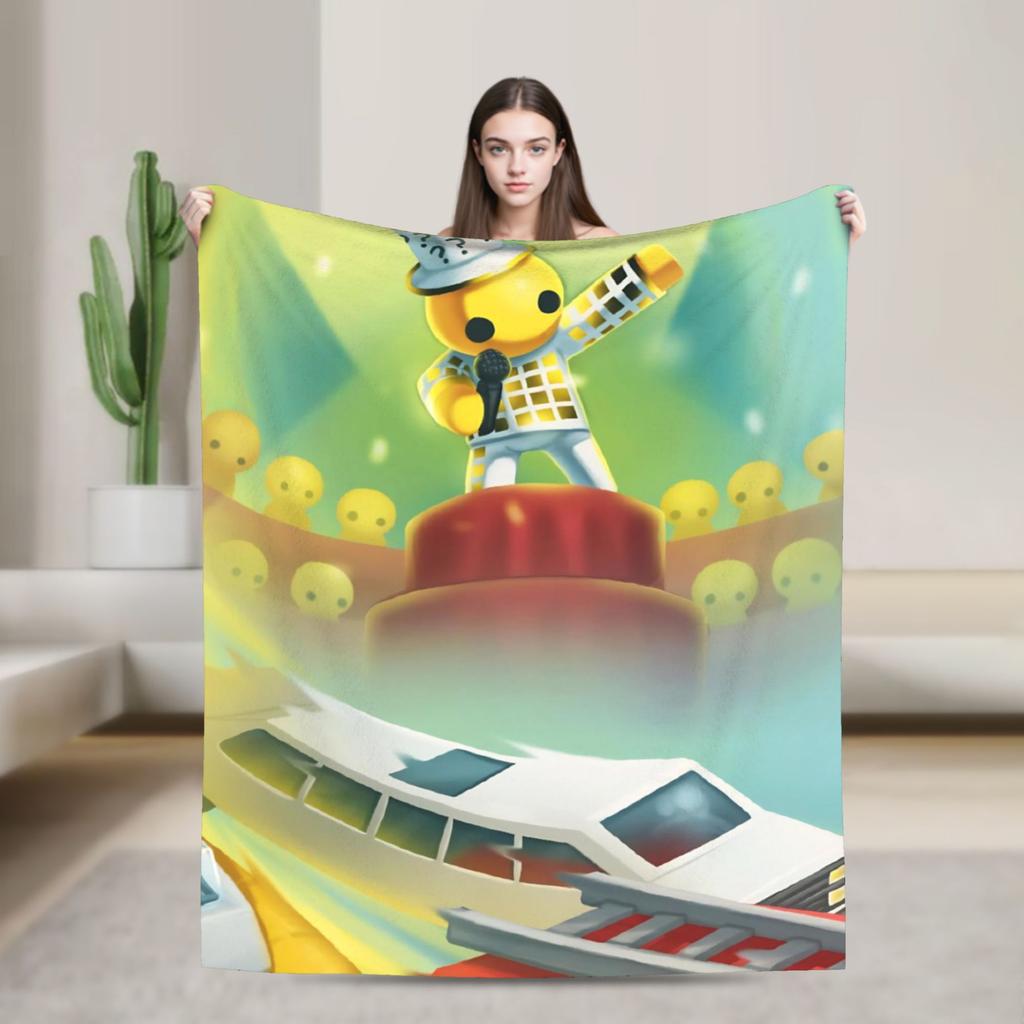 Wobbly Life Sandbox Game Blanket Quality Soft Warm  Throw Blanket Winter Camping Outdoor Fluffy Bedspread