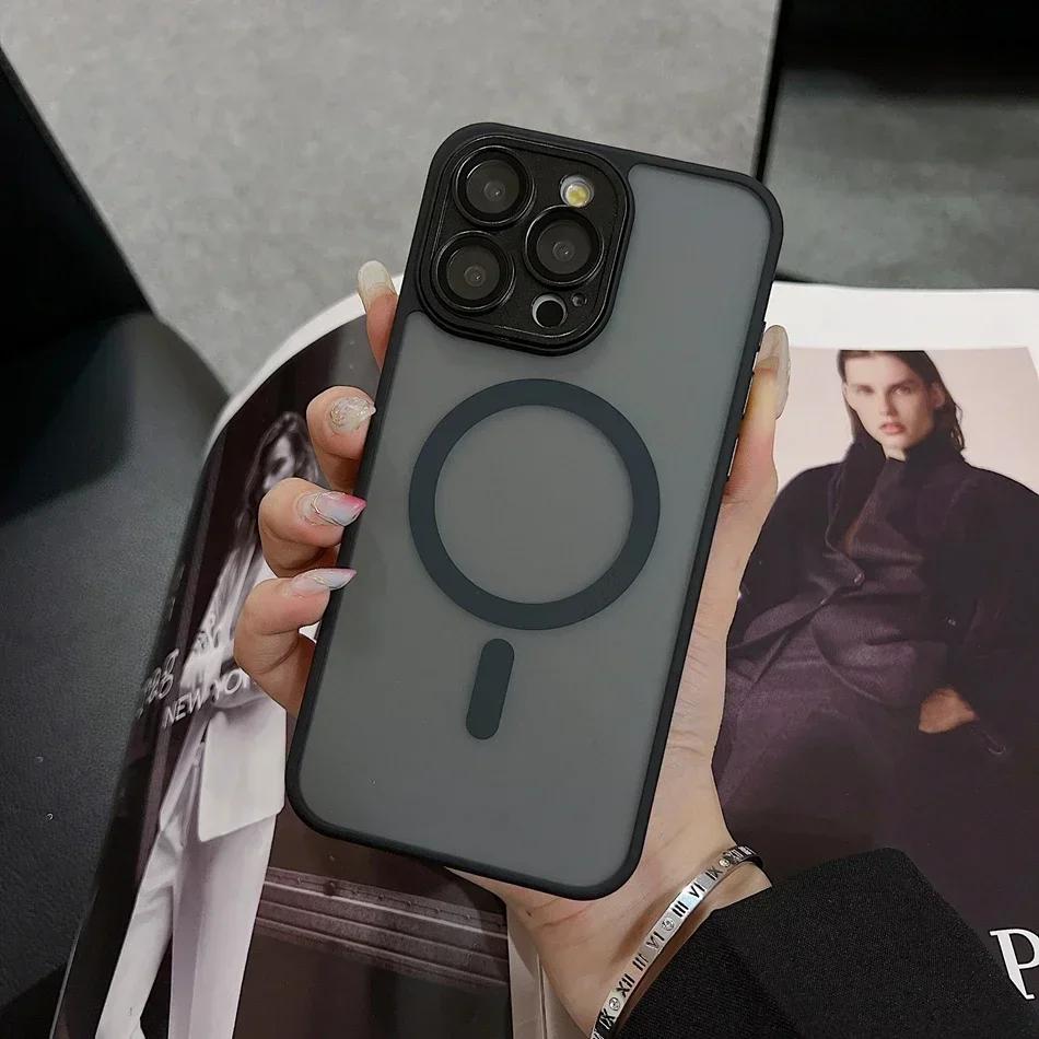 Desert Gold Case for For Iphone 16 13 1 14 11 12 Pro Max Plus Magnetic Camera Protector Wireless Charge Matte Cover