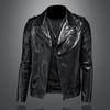 И Новый Стиль Мужская Повседневная Мотоциклетная Кожаная Куртка Верхняя Одежда Приталенного Кроя Модная Мужская Кожаная Куртка 8107