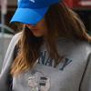 ERER Embroidered New York Artwork Baseball Cap Blue