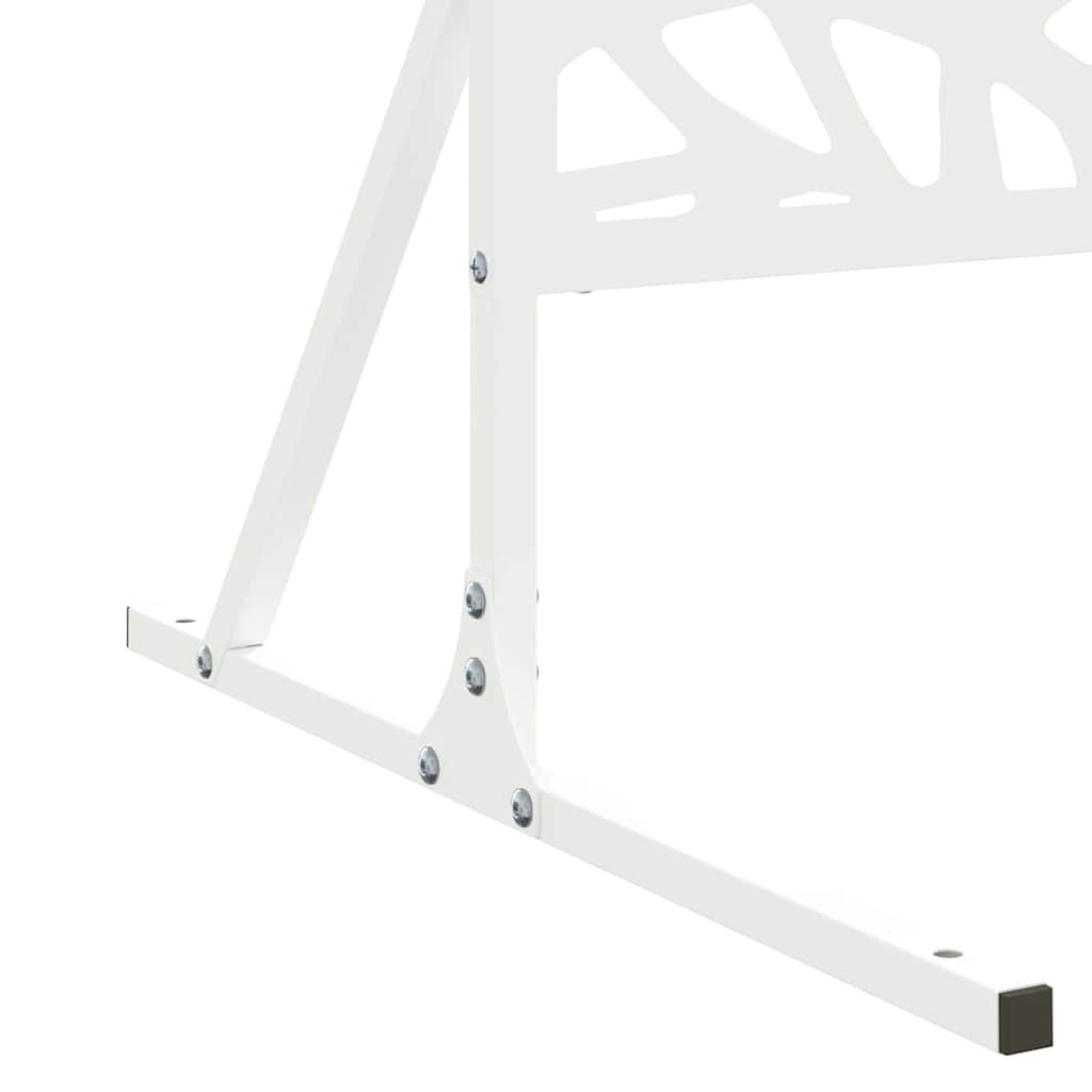 Privacy Screen White 100 x 50 x 180 cm Steel