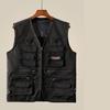 Vest Men's Spring and Autumn Middle-aged and Elderly Men's Vest Multi-pocket Vest Outdoor Fishing Leisure Dad Wear Waistcoat Jacket