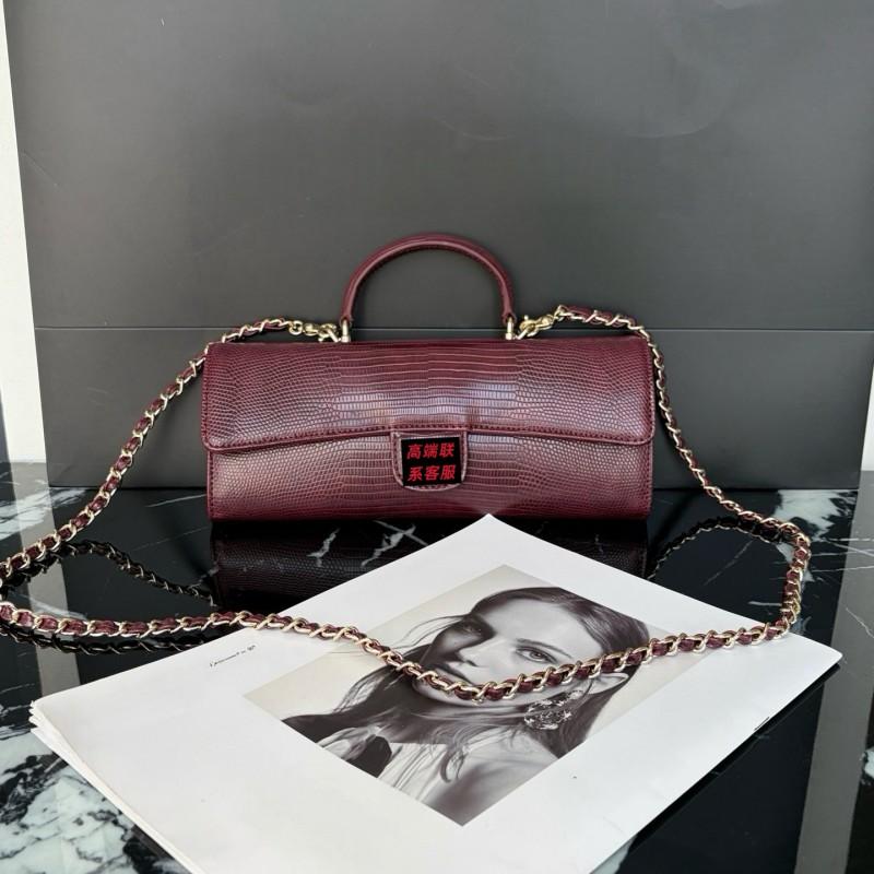 High-Quality Retro Lizard Baguette Bag Luxury Shoulder Crossbody Handbag Evening Events