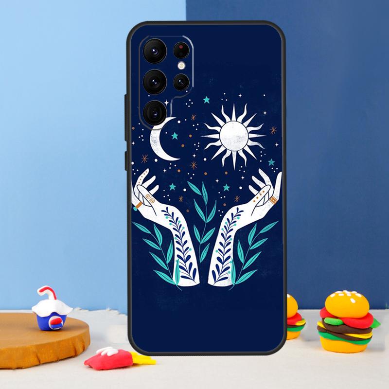 Чехол для телефона Sun Moon Art для Samsung Galaxy S24 Ultra S9 S10 S20 FE S22 S21 S23 Plus S25 Ultra Чехол Coque