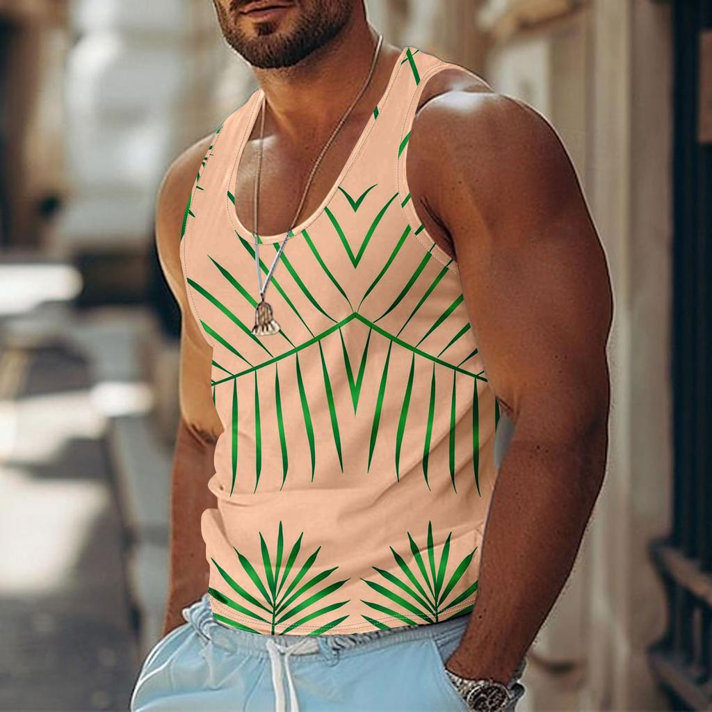 Мужская летняя пляжная майка для серфинга, большой размер, повседневный дышащий топ без рукавов, свободная майка с принтом, мужская рубашка