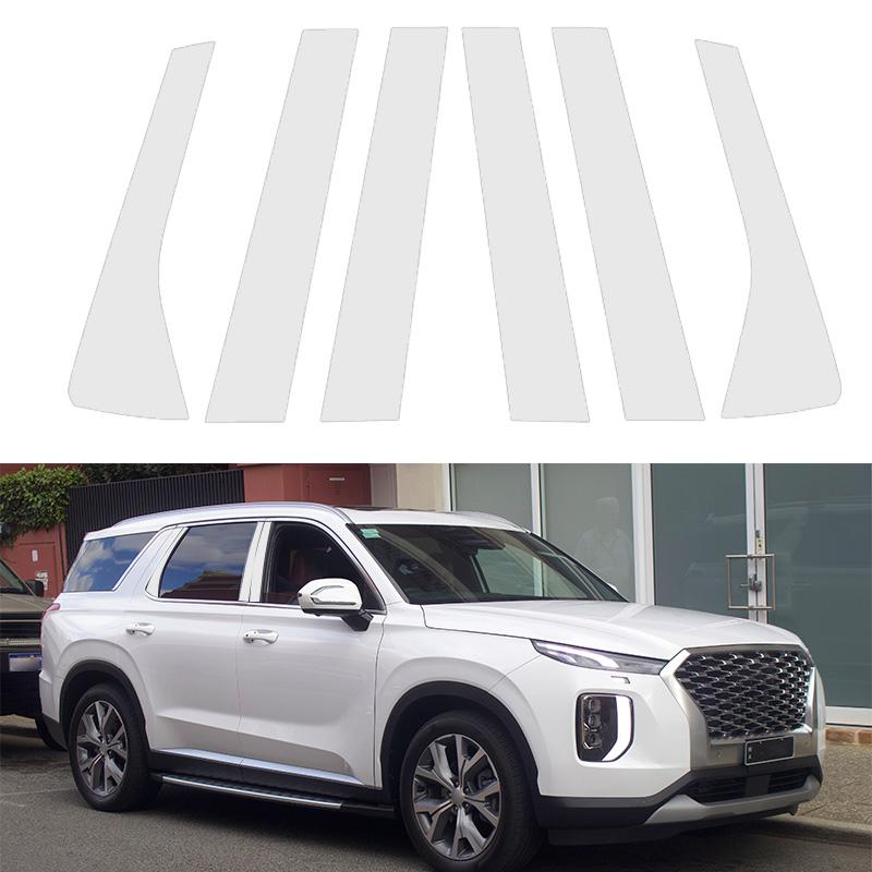 6 шт. автомобильных столбов, отделочные наклейки, автомобильные окна, двери, колонны, декор, стилизованные аксессуары, подходят для Hyundai Palisade 2020-2024