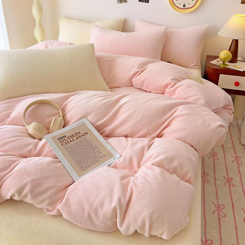 Приятный для кожи пододеяльник, бархатный пододеяльник, однотонное постельное белье, зимнее одеяло, чехол dekbedovertrek (Нет наволочки)