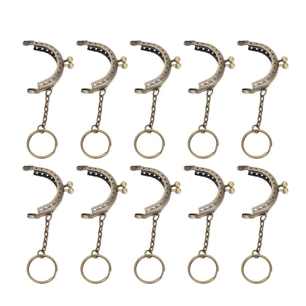 10pcs Semicircle Shape Purse Frame Clasp Metal Metal Coin Frame Kiss Clasp Lock DIY Crochet Bags