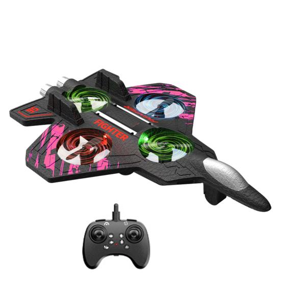 Игрушка самолет на радиоуправлении, трюковое вращение на 360 градусов, светодиодные огни, ударопрочный, истребитель на радиоуправлении, для детей, взрослых, начинающих, модель самолета на радиоуправлении