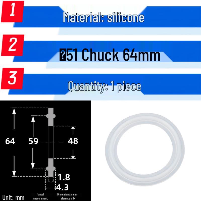 Silicone Quick-Release Sealing Ring & PTFE EPDM Fluoro Rubber Gasket Set