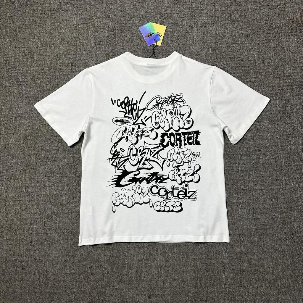 Cross-border manufacturer Corteiz tide brand Alcatraz summer new retro printing men's and women's trend loose short sleeves summer