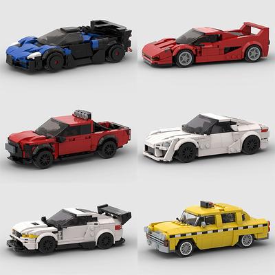 MOC Speed Sports Super Race Car Model Building Blocks Pickup Police Bricks City Racing Vehicle SUV Technical Rally Sport Toy