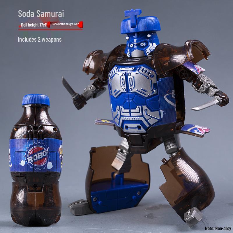 Transforming Internet Celebrity Cola Robot Mecha Toy for Kids