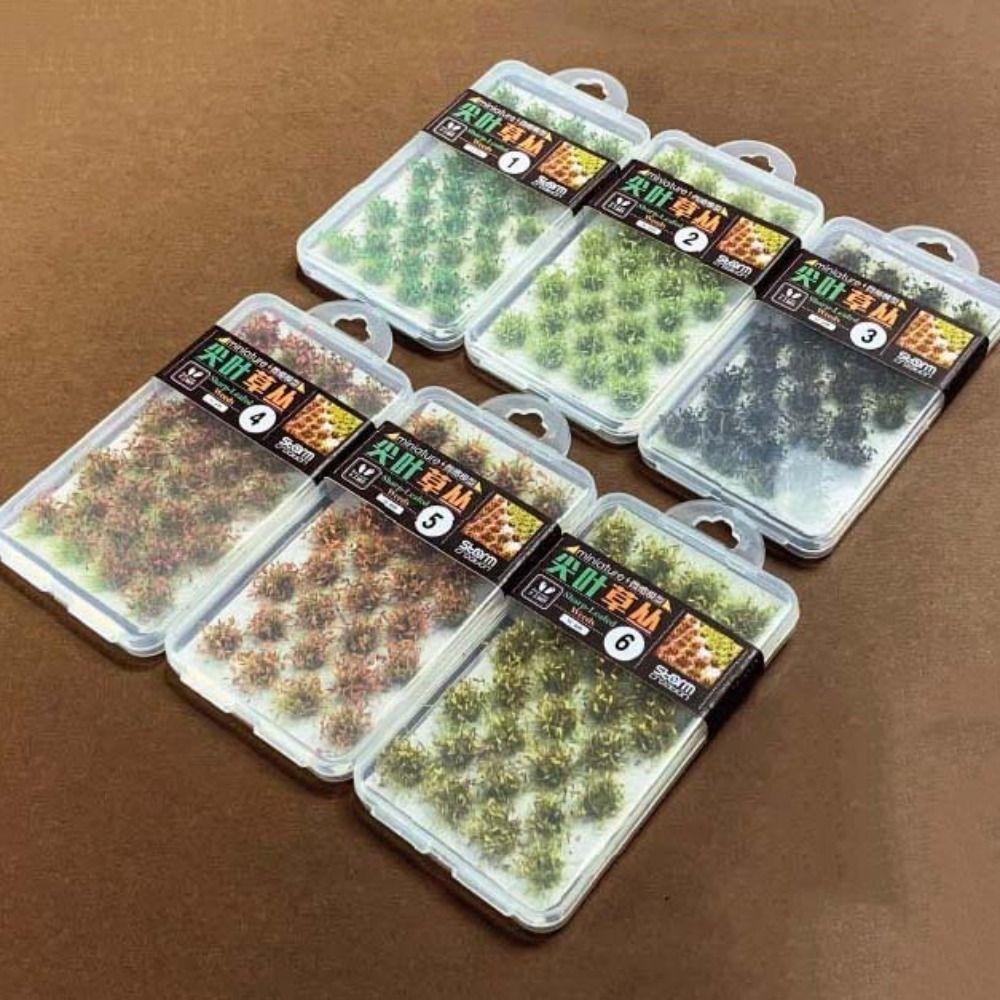 Остролистые Травяные Пучки Модель Искусственная Трава Моделирование Миниатюрные Травяные Кусты Смола Железнодорожный Поезд Маленькая Модель Травы